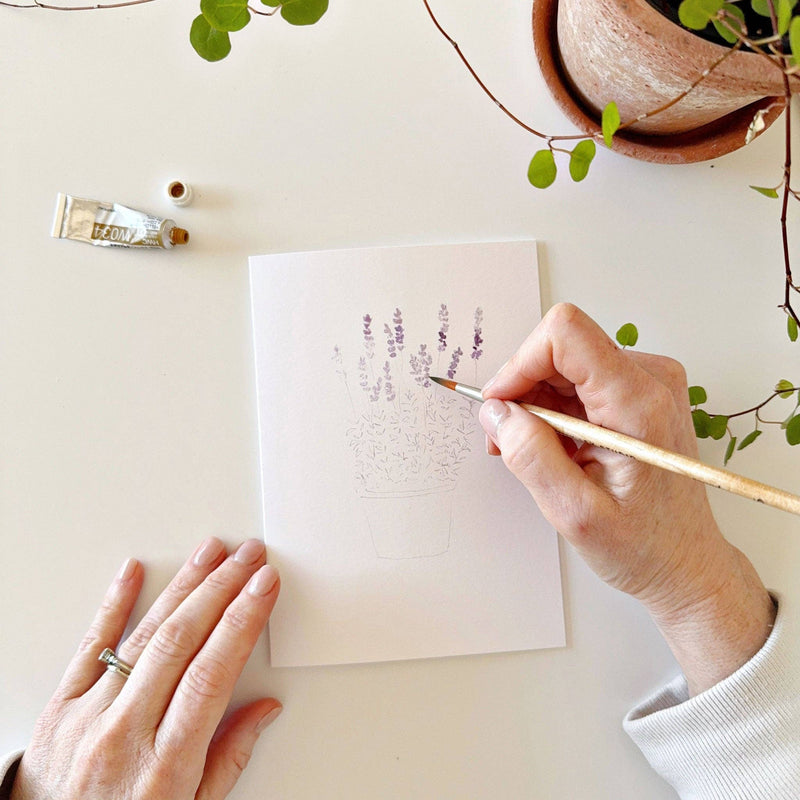 emily lex studio - Potted plants paintable notecards