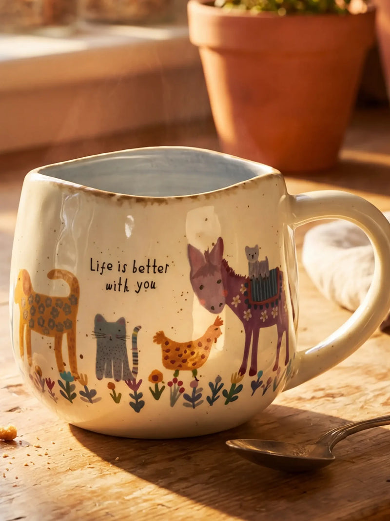 Natural Life® Artisan Coffee Mug - Life is Better With You