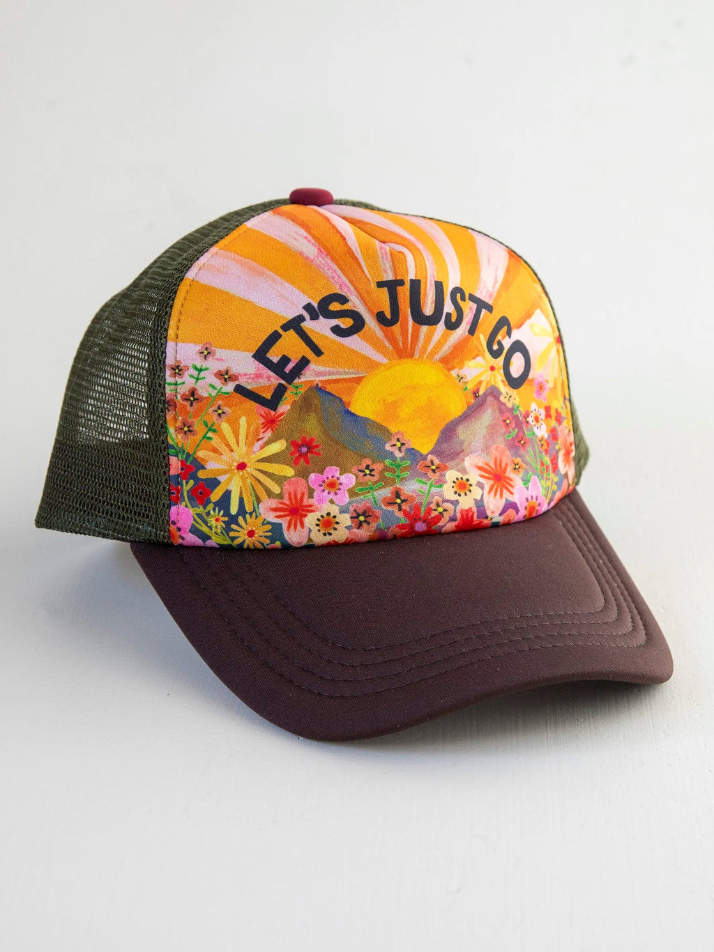 Natural Life Adjustable Trucker Hat - Let's Just Go