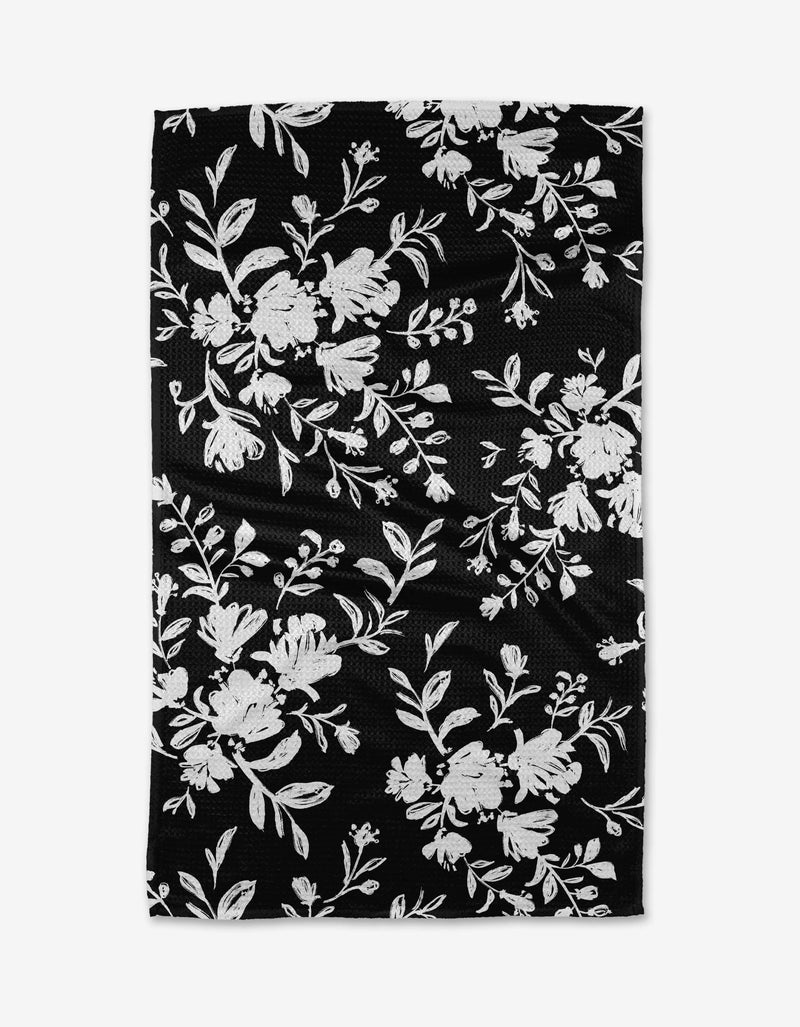 Geometry - Botanical Silhouettes Charcoal Tea Towel