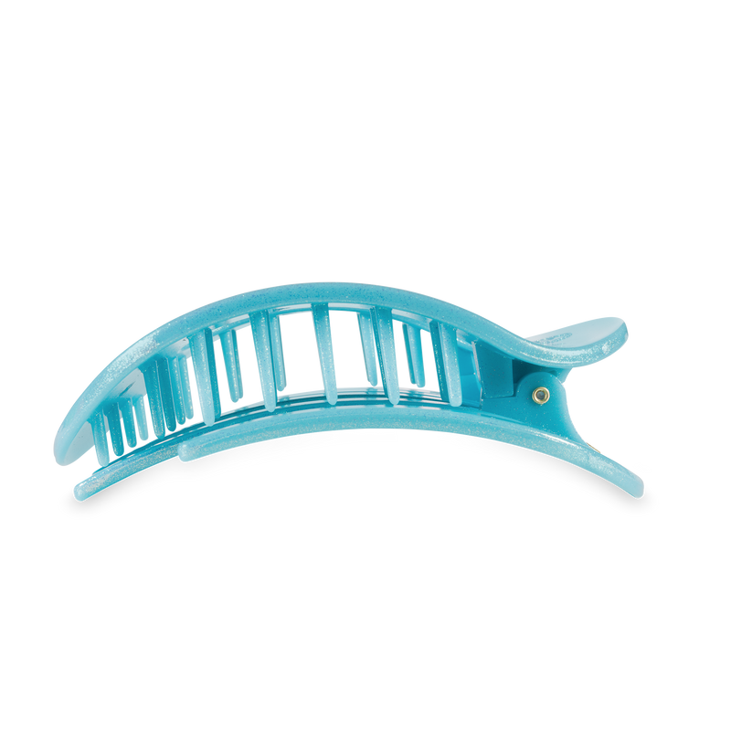 TELETIES - Round Flat Hair Clip | Large | Blue Seas