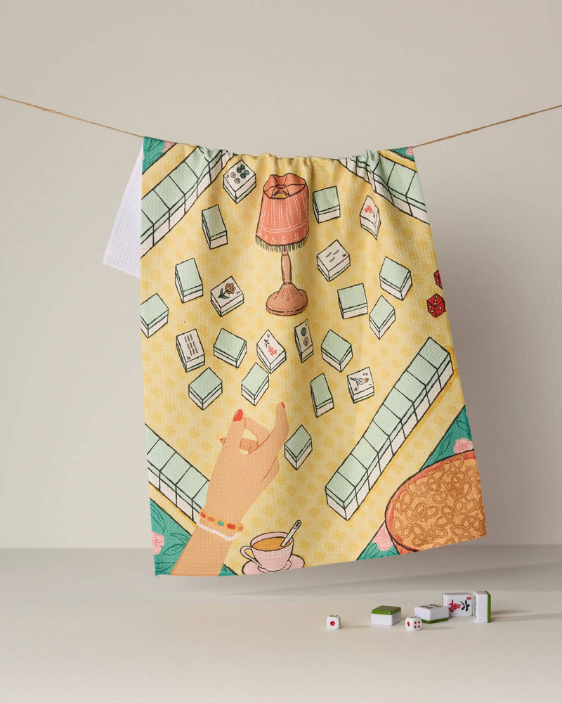 Geometry - Lucky Hand Tea Towel - Mahjong