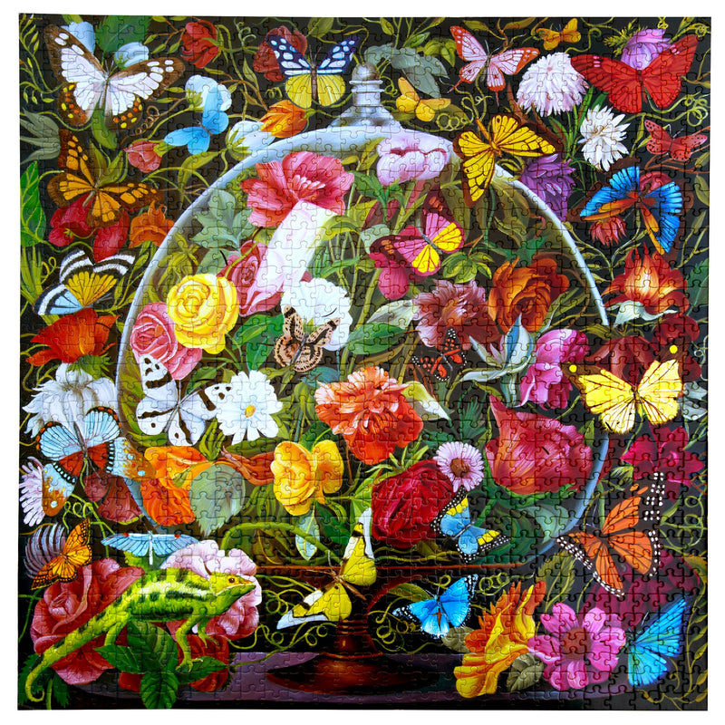 eeBoo - Butterfly Still Life 1000 Piece Puzzle
