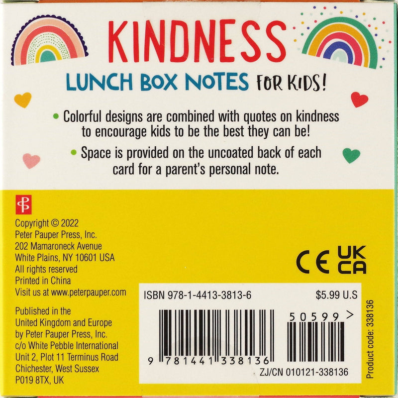 Peter Pauper Press - Kindness Lunch Box Notes For Kids! (60 cards)