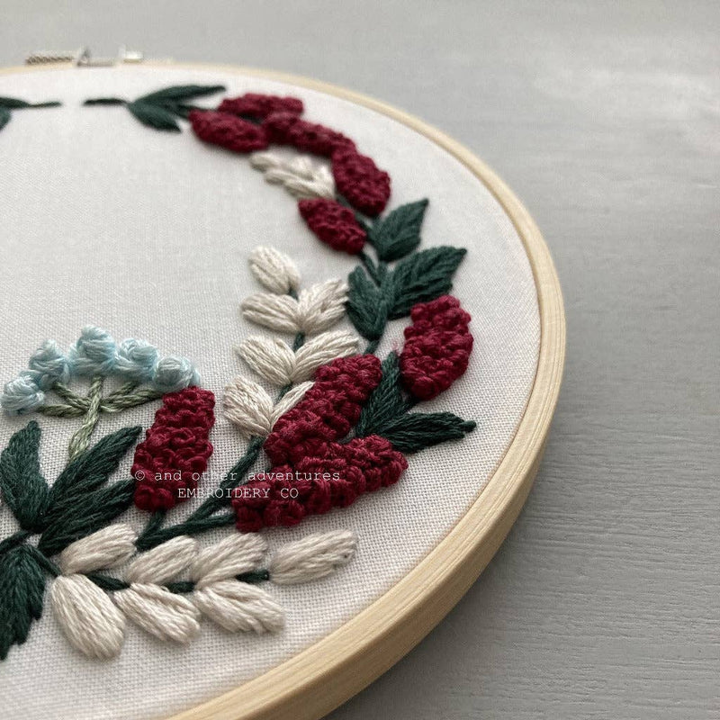 And Other Adventures Embroidery Co - Hand Embroidery Kit - Kensington Crimson