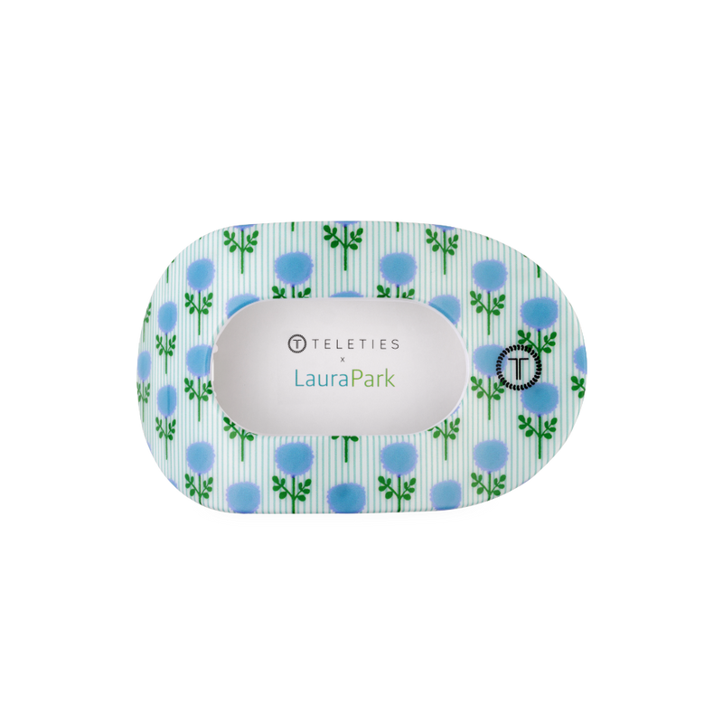 TELETIES - Blue Marigold | Medium | Flat Round Hair Clip