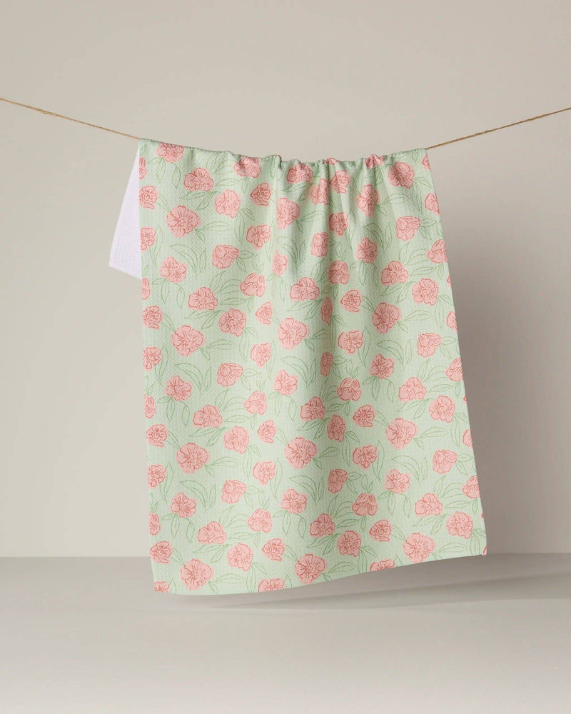 Geometry - Lucky Bloom Tea Towel - Mahjong
