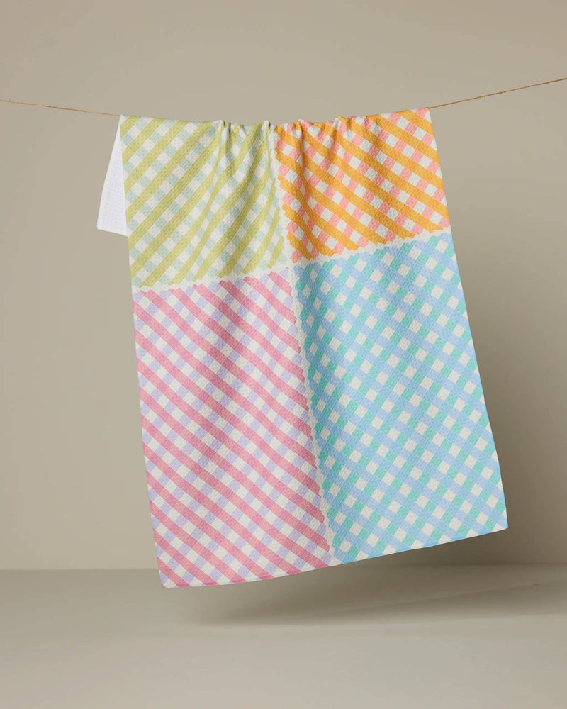 Geometry - Patio Check Tea Towel