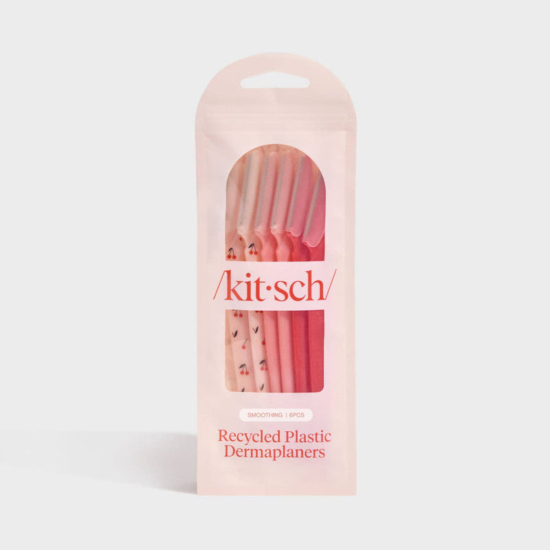 KITSCH - Recycled Plastic Dermaplaners 6pc Set - Asstd Cherry Blossom