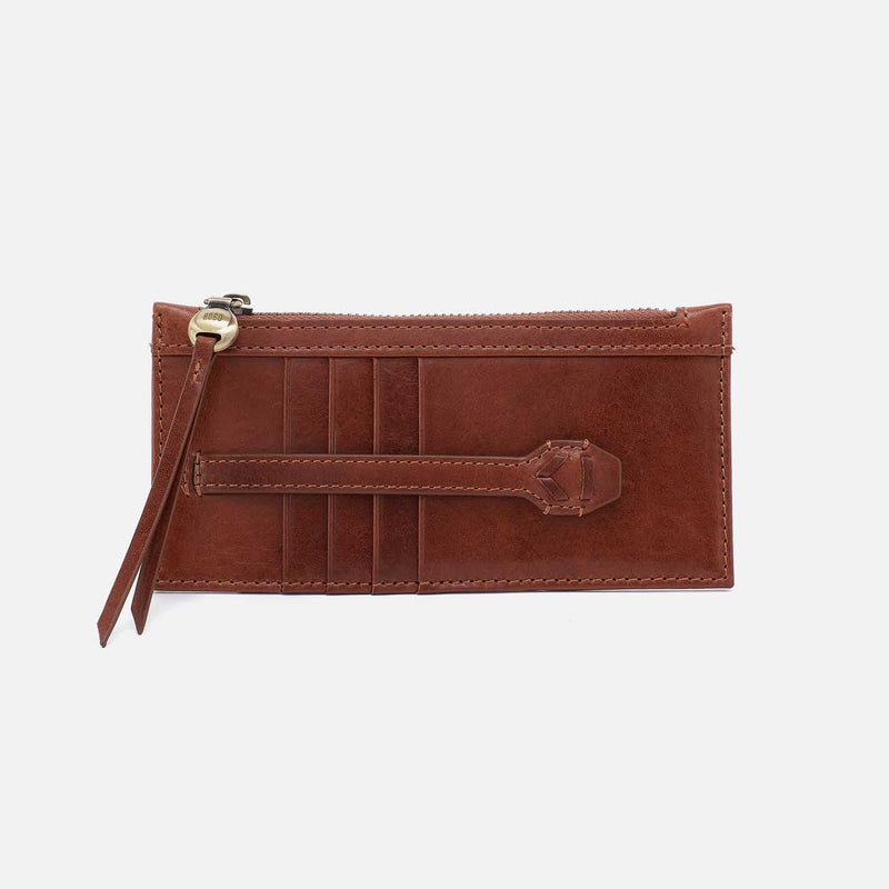 HOBO Carte Credit Card Wallet - Patina Leather - Pecan Ridge
