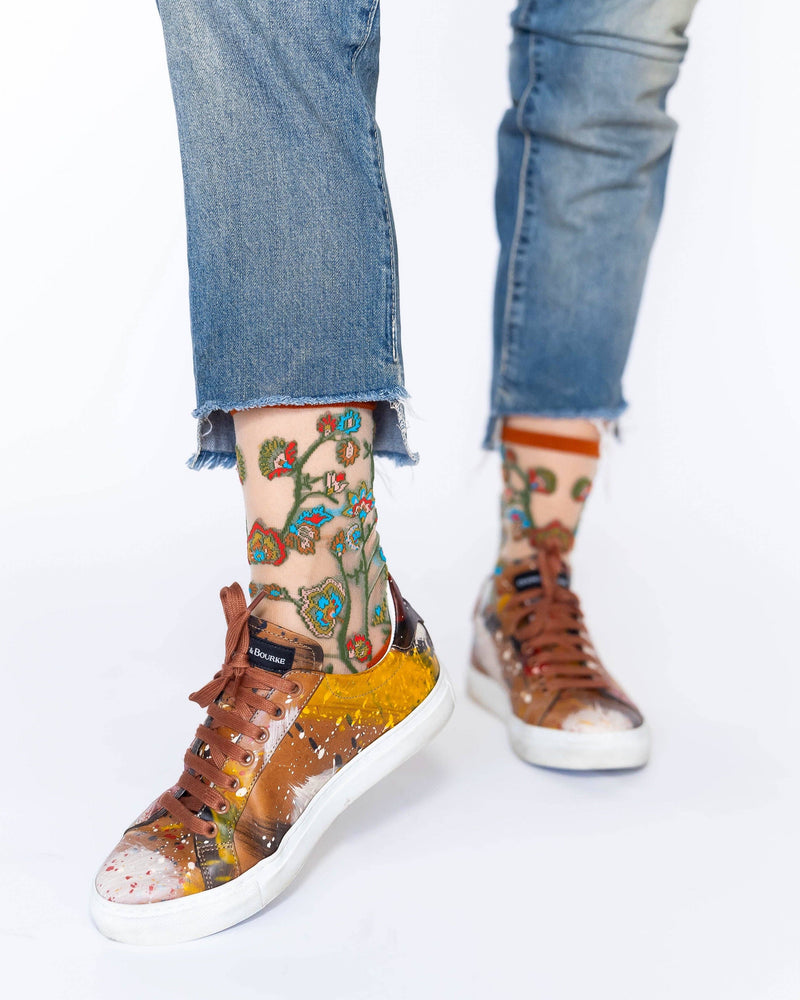 Sock Candy - Tree of Life Sheer Crew Sock