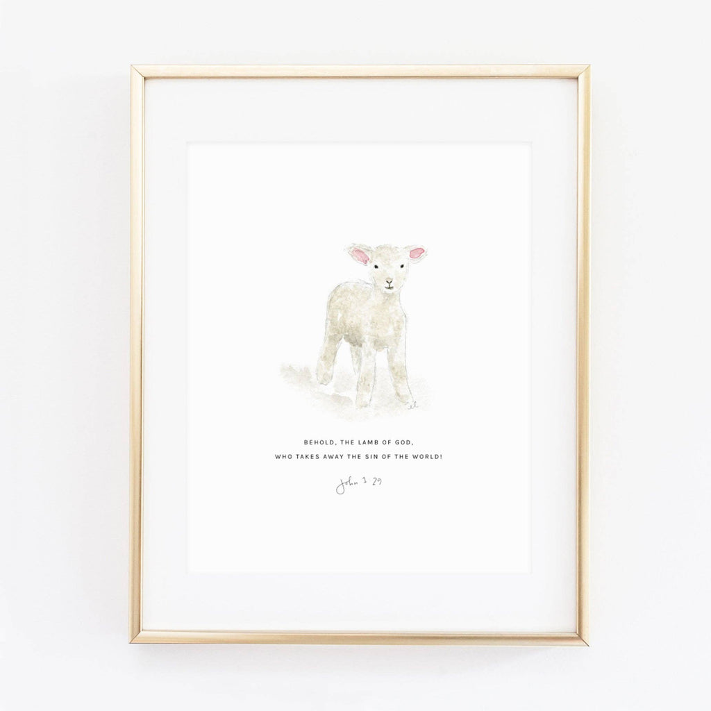 emily lex studio - John 1:29 lamb scripture print
