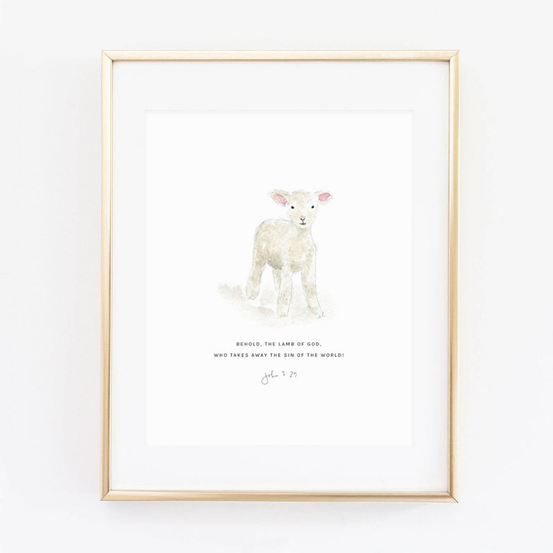 emily lex studio - John 1:29 lamb scripture print