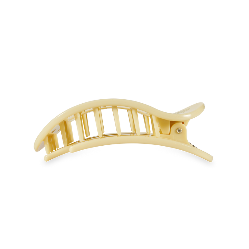 TELETIES - Flat Round Hair Clip | Medium | Butter Yellow