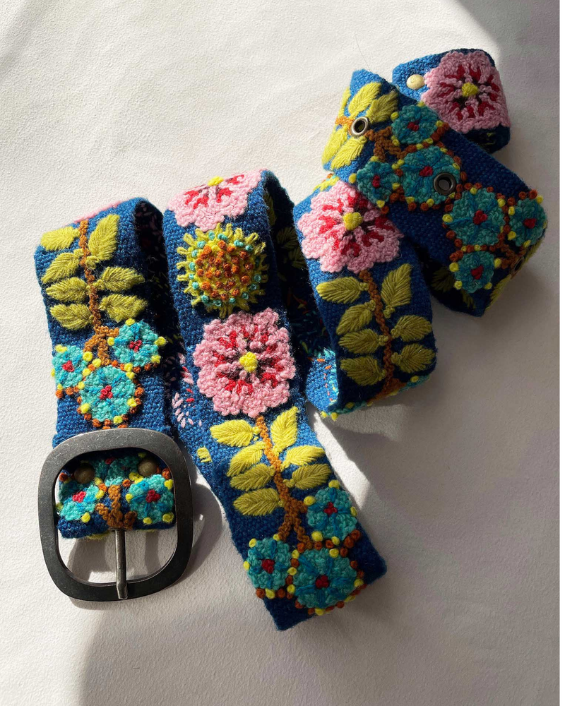 Jenny Krauss - Sunshine Daydream Embroidered Wool Belt
