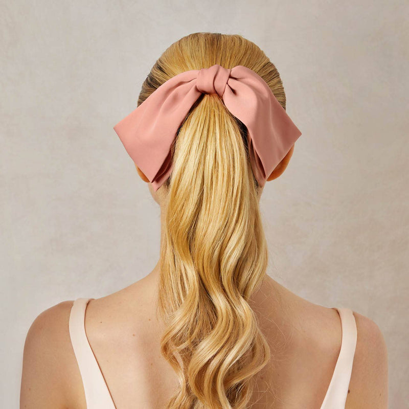 KITSCH - Recycled Fabric Bow Hair Clip - Rosewood