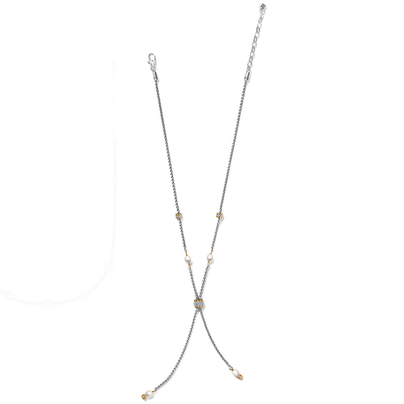 Brighton Meridian Petite Pearl Two Tone Y Necklace