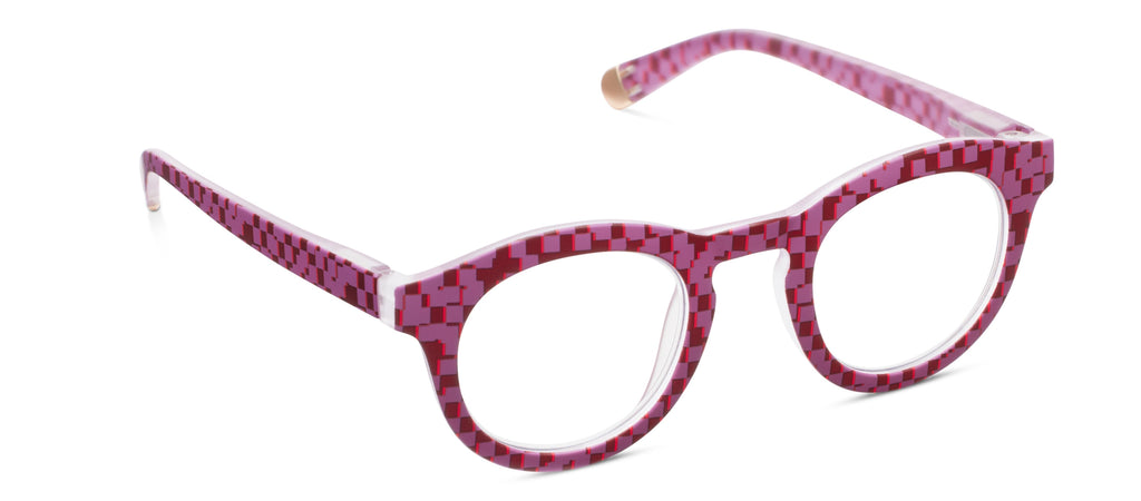 Peepers Readers - Frame of Mind - Pink Pixel Check (with Blue Light Focus™ Eyewear Lenses) (Copy)