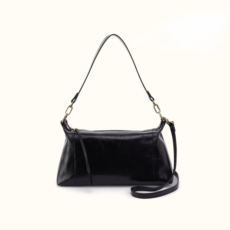 HOBO Darcy Carry-All Crossbody - Polished Leather - Black