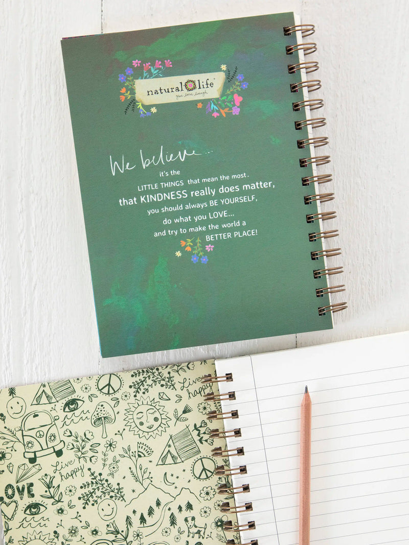 Natural Life® Spiral Notebook - Wildflower Border