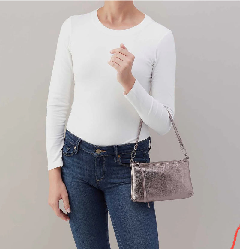HOBO Darcy Crossbody Purse - Pewter Spur