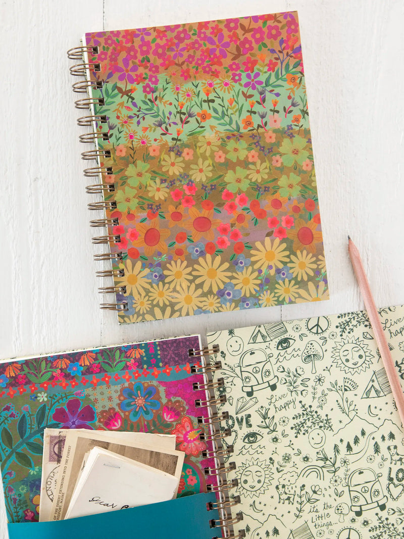 Natural Life® Spiral Notebook - Wildflower Border