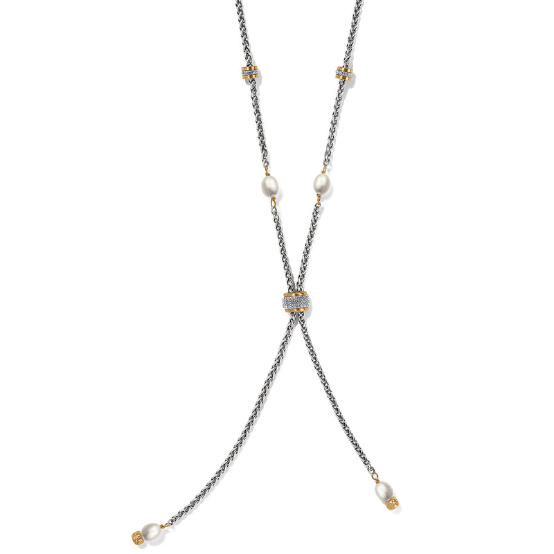 Brighton Meridian Petite Pearl Two Tone Y Necklace