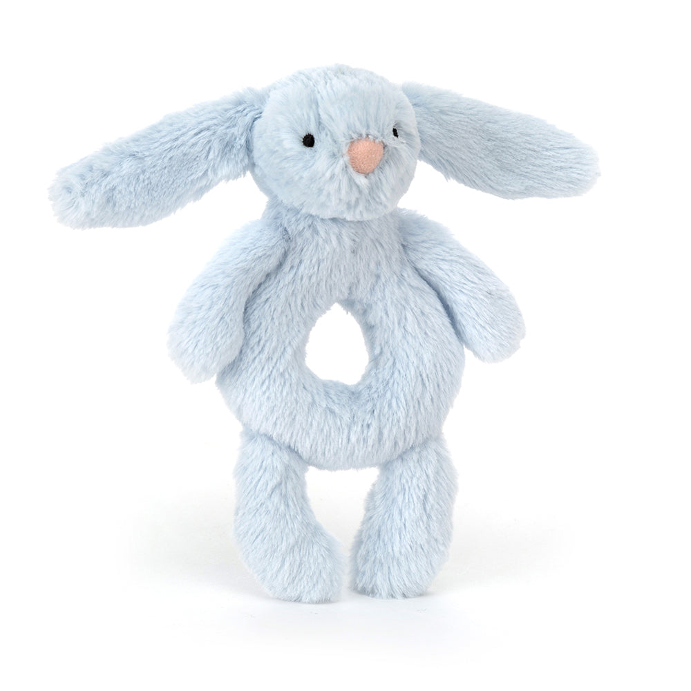 Jellycat Bashful Baby Blue Bunny Ring Rattle