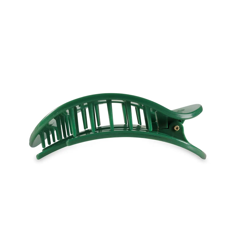 TELETIES - Mistletoe Green Flat Round Hair Clip - Assorted Sizes