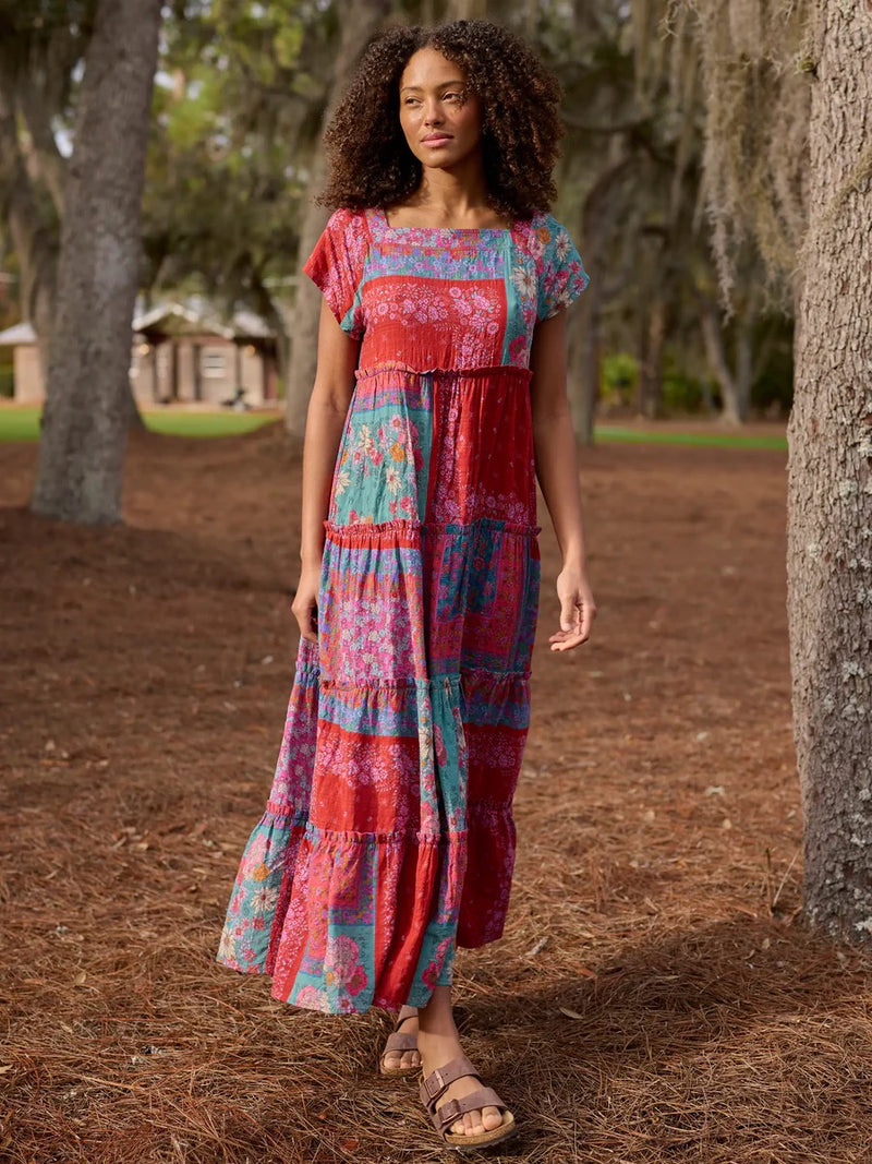 Natural Life Berkley Maxi Dress - Jewel Positano Scarf