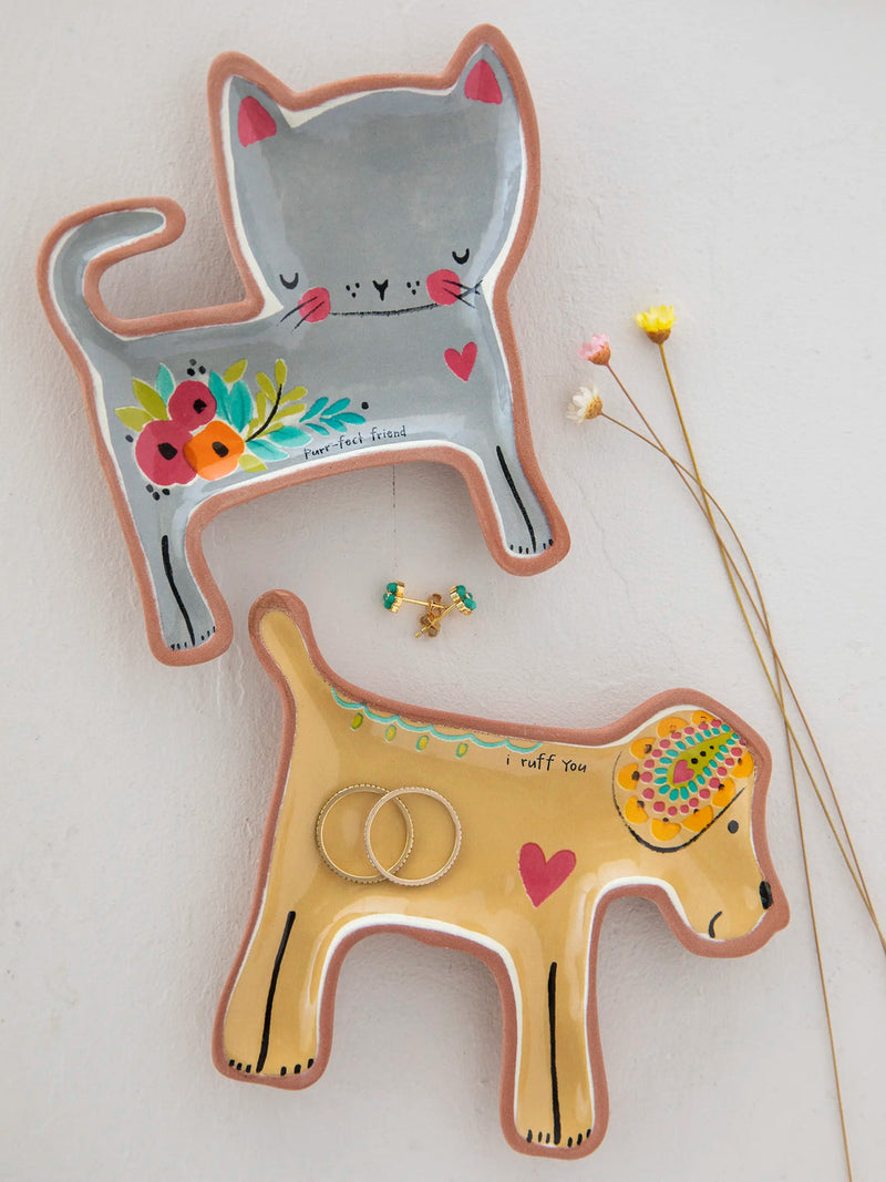Natural Life Terracotta Trinket Dish - Purr-Fect Friend