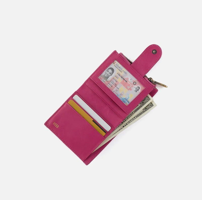 HOBO Dunn Mini Wallet - Polished Leather - Cactus Flower