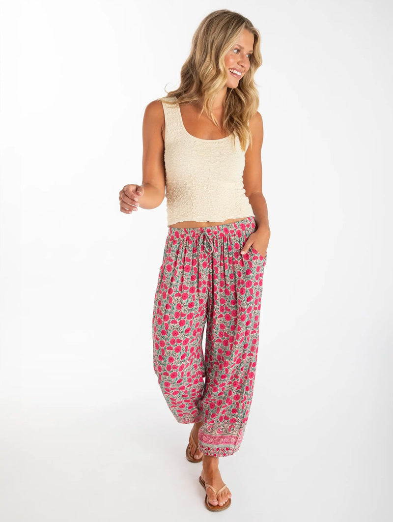 Natural Life Allison Pant - Pink Puff Print