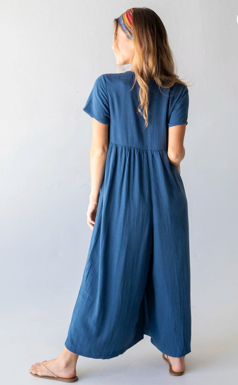 Natural Life Avery Wide-Leg Jumpsuit - Indigo