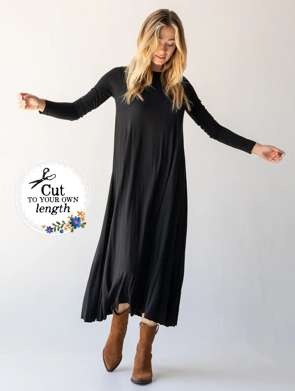 Natural Life Stevie Knit Maxi Dress - Black