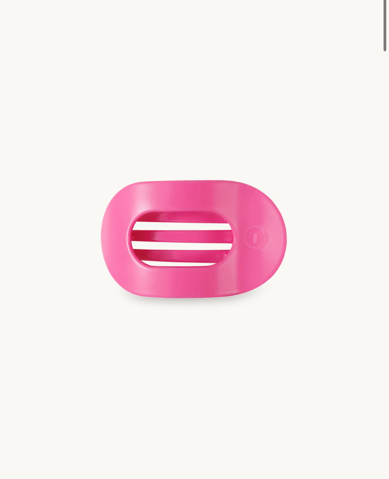 TELETIES - Paradise Pink Flat Round Hair Clip - Assorted Sizes