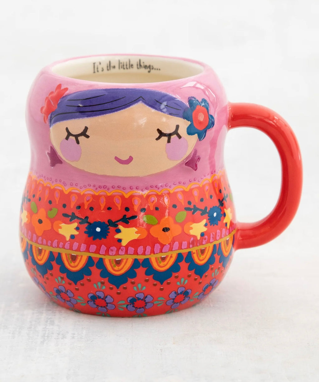 Natural Life® Folk Art Coffee Mug - Vera The Nesting Doll