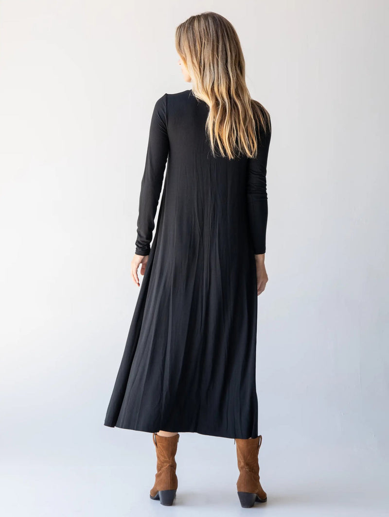 Natural Life Stevie Knit Maxi Dress - Black