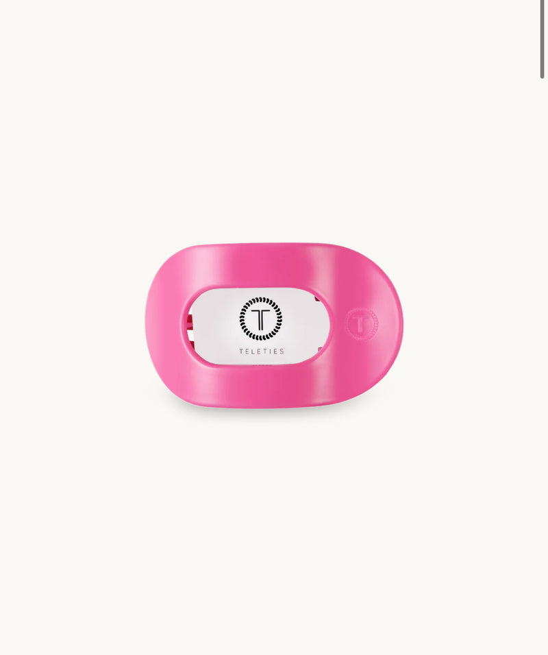 TELETIES - Paradise Pink Flat Round Hair Clip - Assorted Sizes