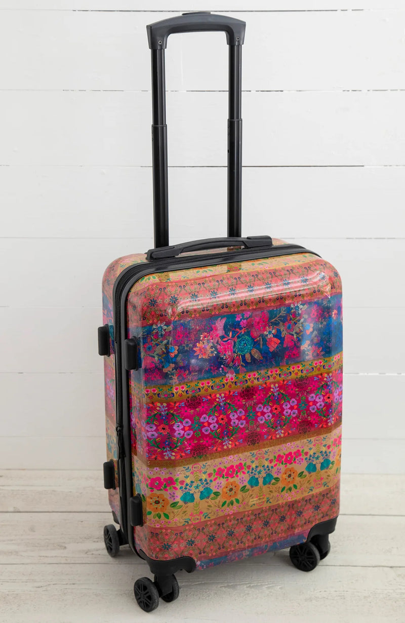 Natural Life® Travel Happy Carry-On Suitcase - Magenta Border