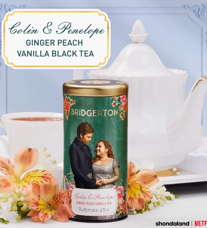 The Republic of Tea - Bridgerton Colin & Penelope Ginger Peach Vanilla Tea