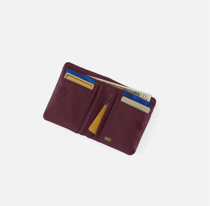 HOBO Lumen Mini Bifold Compact Wallet - Mulberry Glaze