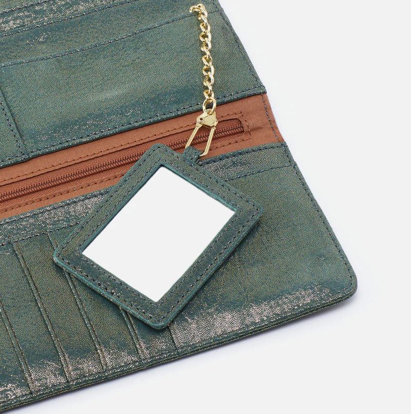 HOBO Rachel Continental Kisslock Wallet - Metallic Evergreen Shimmer