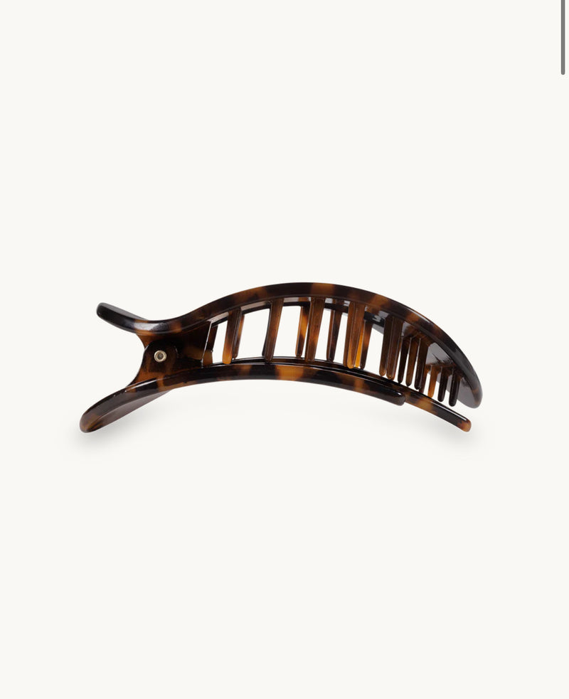 TELETIES - Tortoise Flat Round Hair Clip - Assorted Sizes