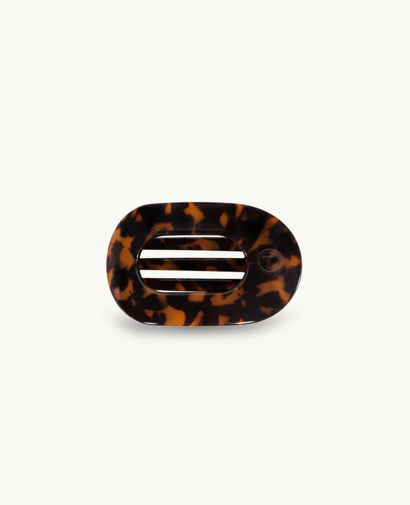 TELETIES - Tortoise Flat Round Hair Clip - Assorted Sizes