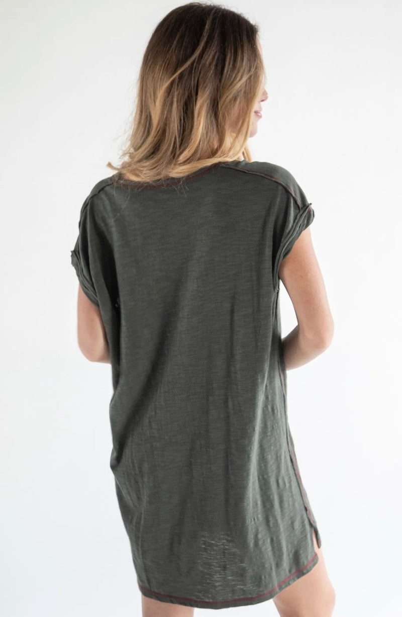 Natural Life Frankie Knit Tee Dress - Folk Flower Anne-Paige Natural Life Frankie Knit Tee Dress - Folk Flower Anne-Paige