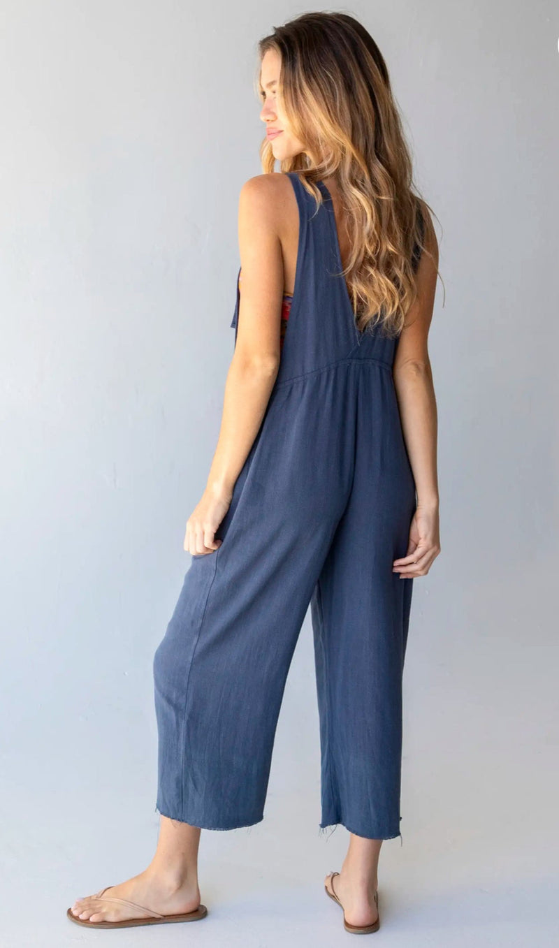 Natural Life Carly Wide-Leg Jumpsuit - Navy