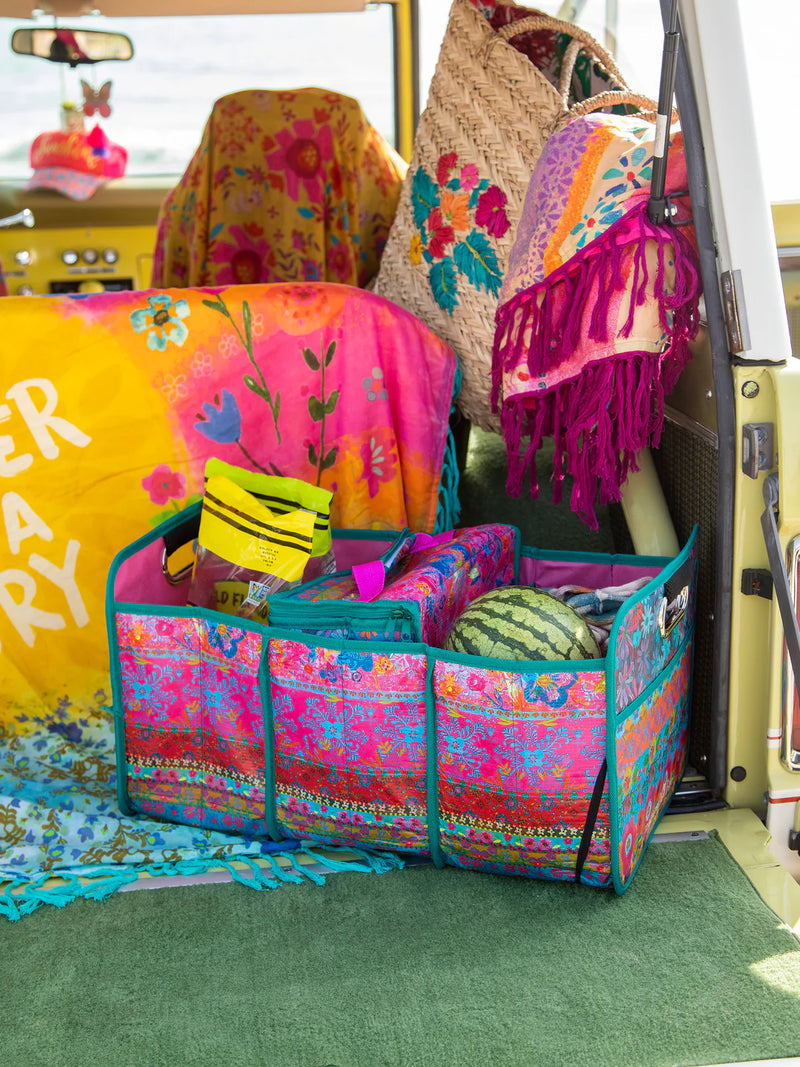 Natural Life Car Trunk Organizer - Floral Border