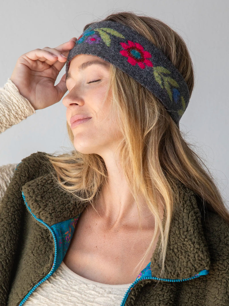 Natural Life Intarsia Head Warmer - Charcoal