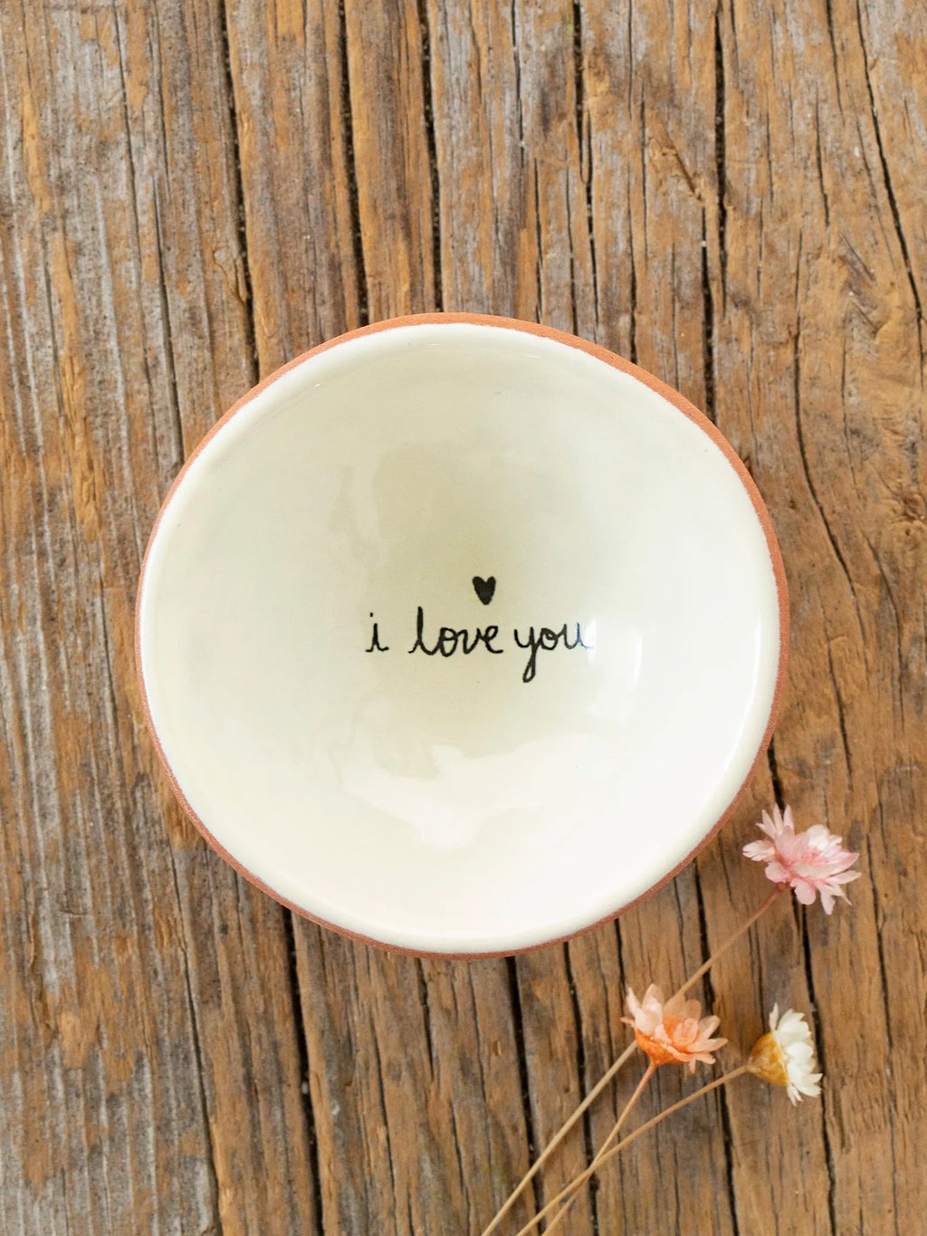 Natural Life Tiny Trinket Dish - I Love You